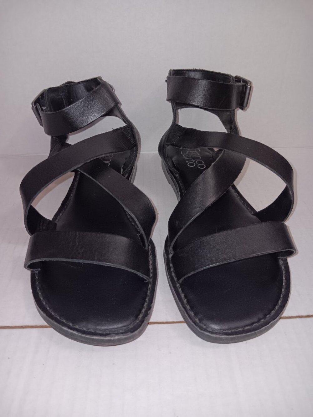 FRANCO SARTO ANKLE STRAP LEATHER UPPER GWENYTH GALIATOR SANDALS - Picture 9 of 10